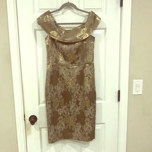Champagne/gold cocktail dress worn once.
